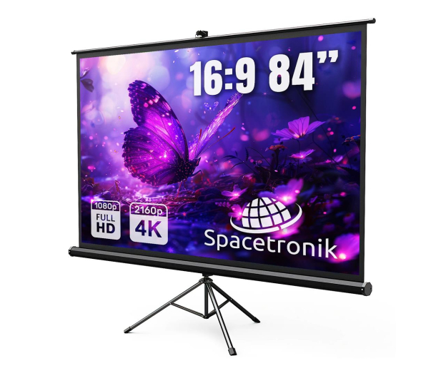 Spacetronik Ekran projekcyjny zwijany na statywie 84" - 1265814 - zdjęcie 4